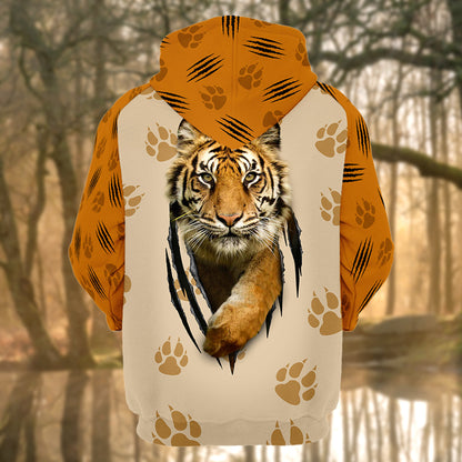 Tiger Torn All Over Printed Unisex Shirt