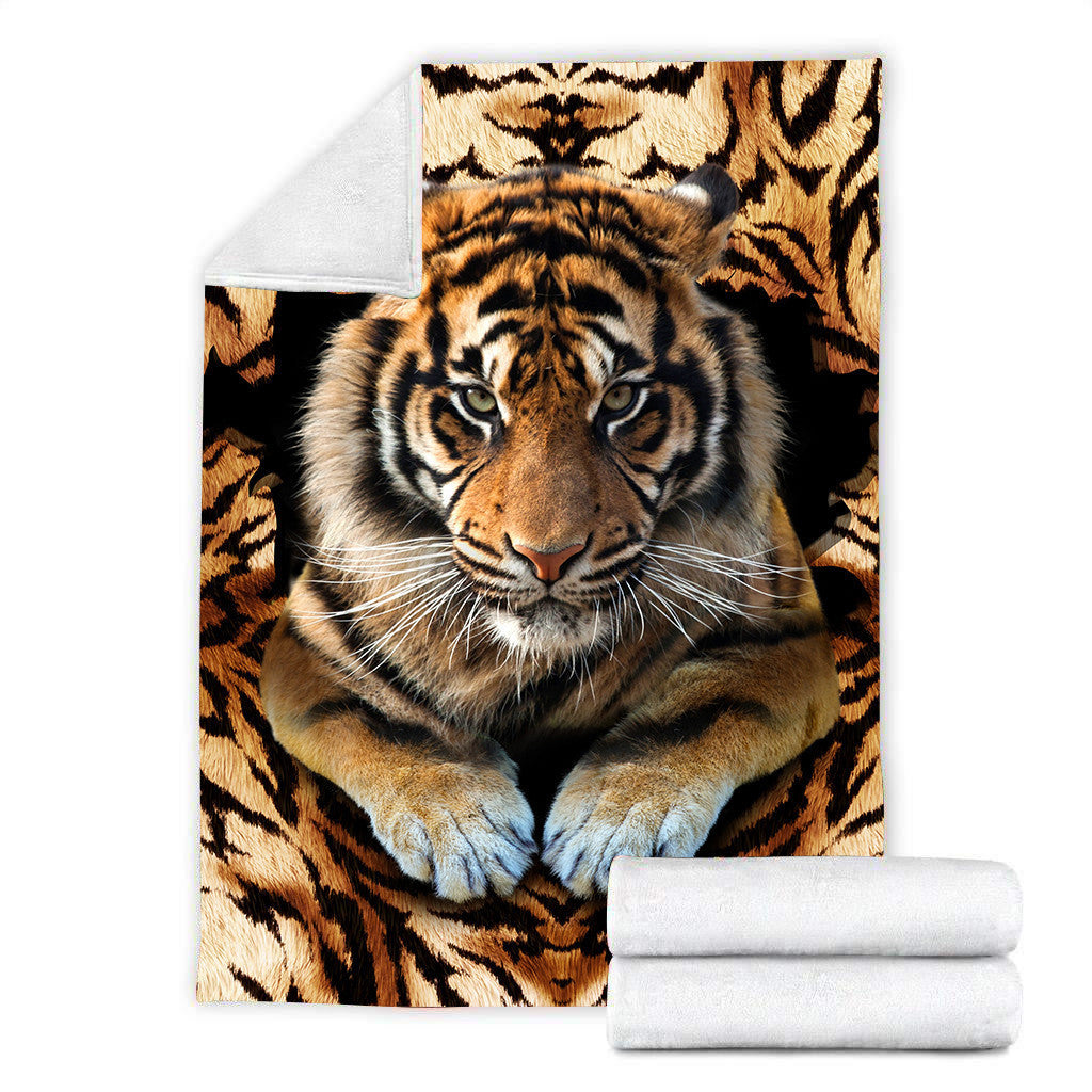 Tiger Pattern Fleece Blanket