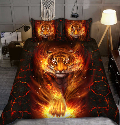 Tiger Lava Art All Over Printed Bedding Set