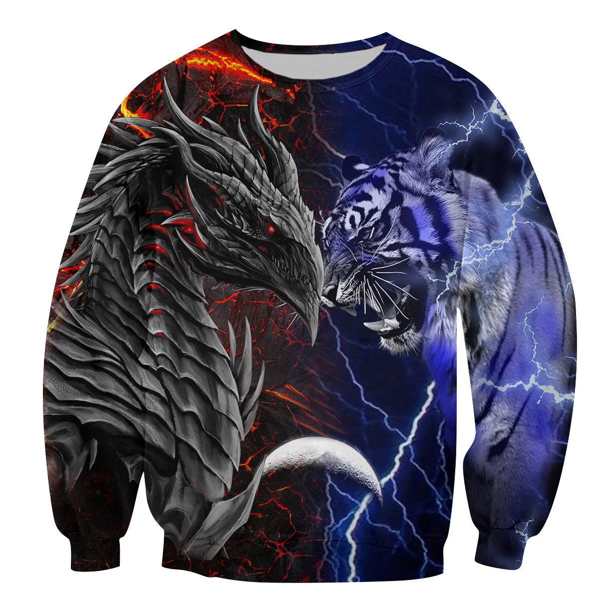 Tiger And Dragon 3D All Over Printed Unisex Shirts