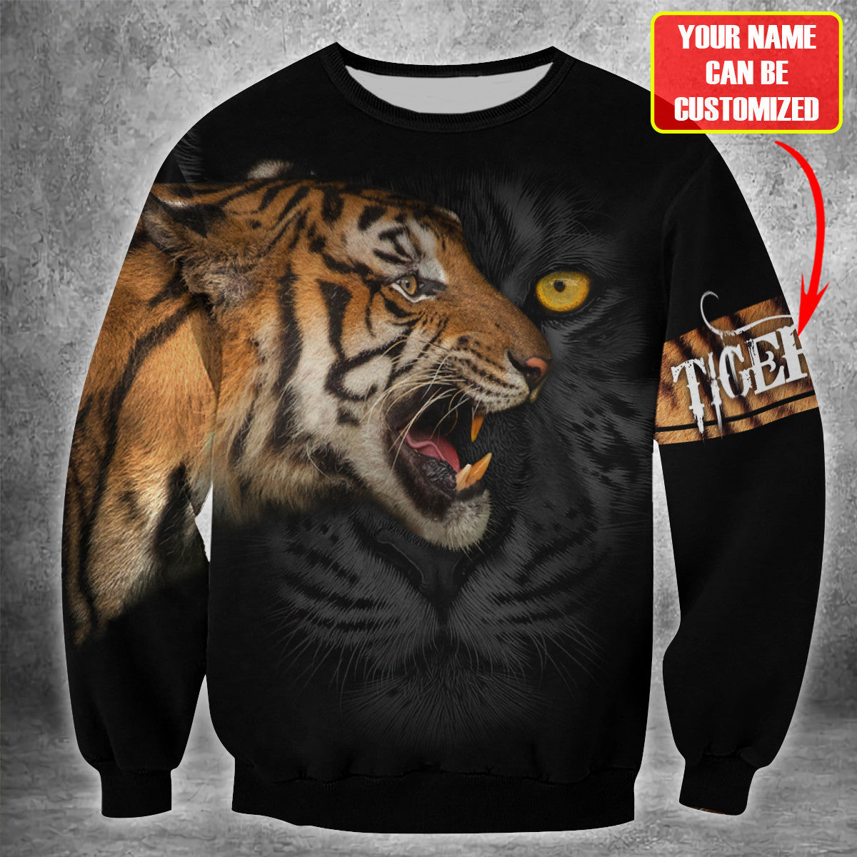 Personalized Name Tiger Eyes All Over Printed Unisex Shirt