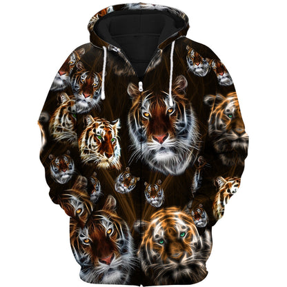 Tiger Neon Art All Over Printed Unisex Shirt