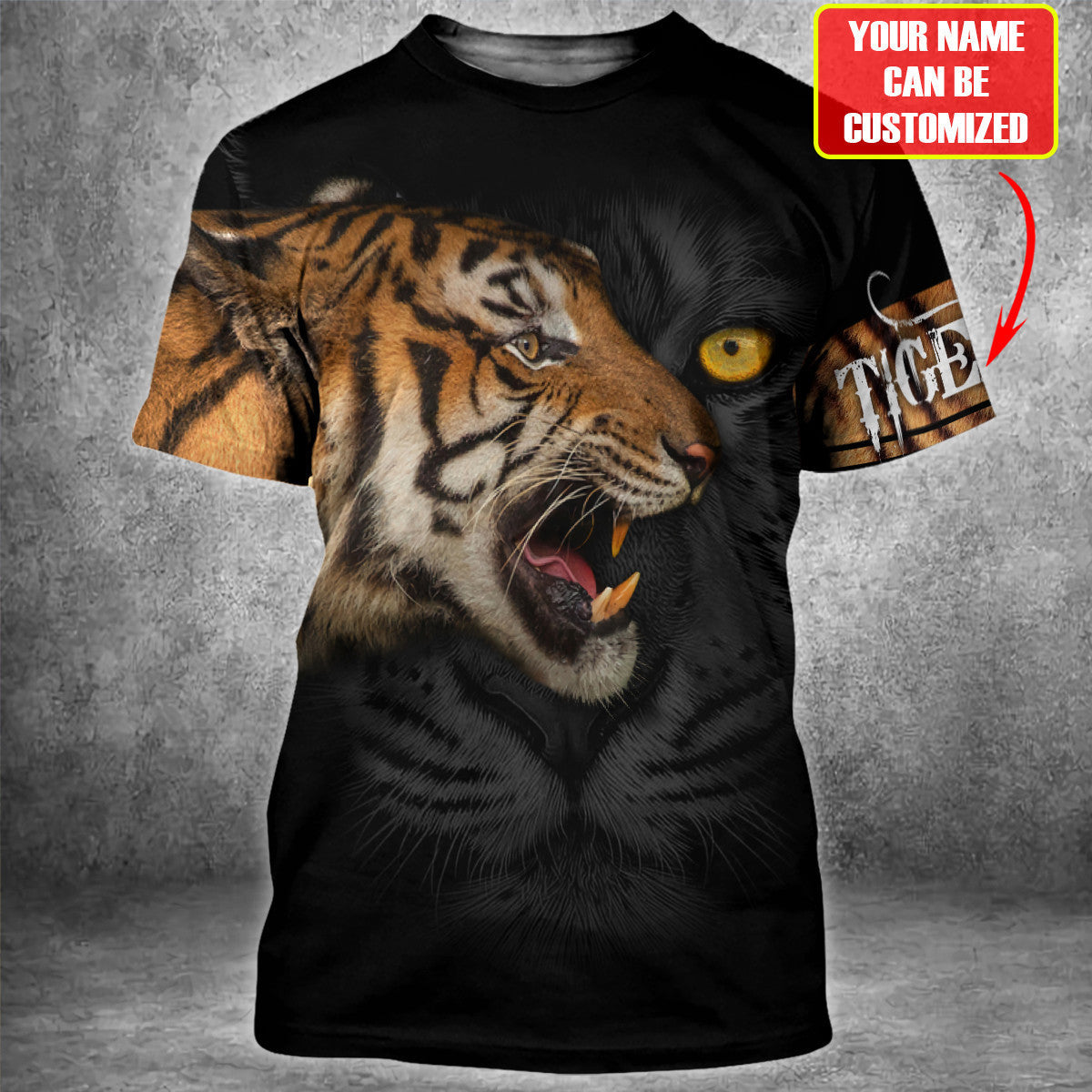 Personalized Name Tiger Eyes All Over Printed Unisex Shirt