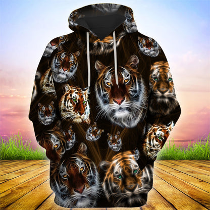 Tiger Neon Art All Over Printed Unisex Shirt