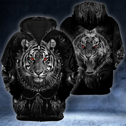 Tiger Tattoo Pattern All Over Printed Unisex Shirt