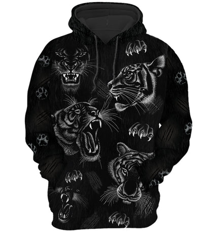 Tiger Black Art All Over Printed Unisex Shirt Q211202