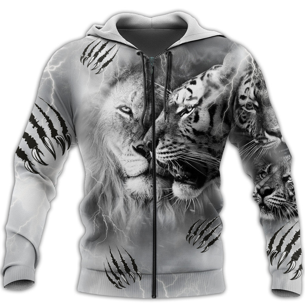 Cool Lion Tiger Face Tattoo All Over Printed Unisex Shirt