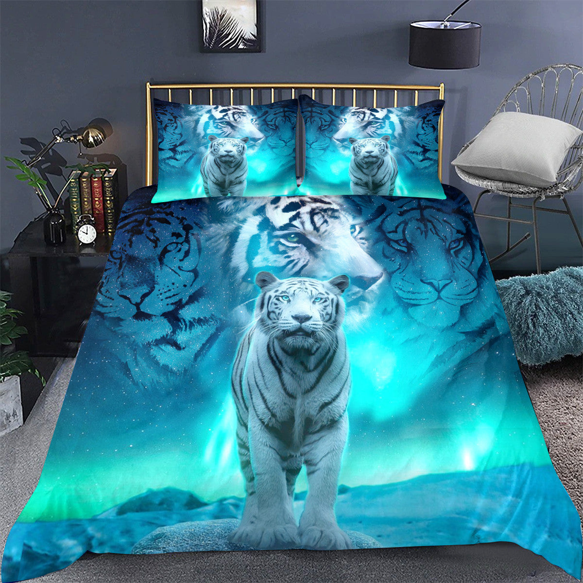 Tiger Art All Over Printed Bedding Set P281202A