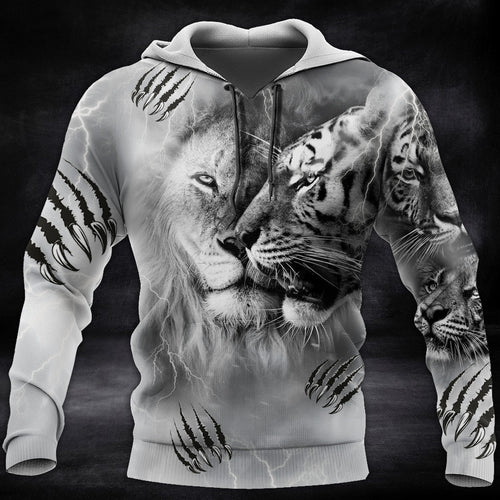 Cool Lion Tiger Face Tattoo All Over Printed Unisex Shirt