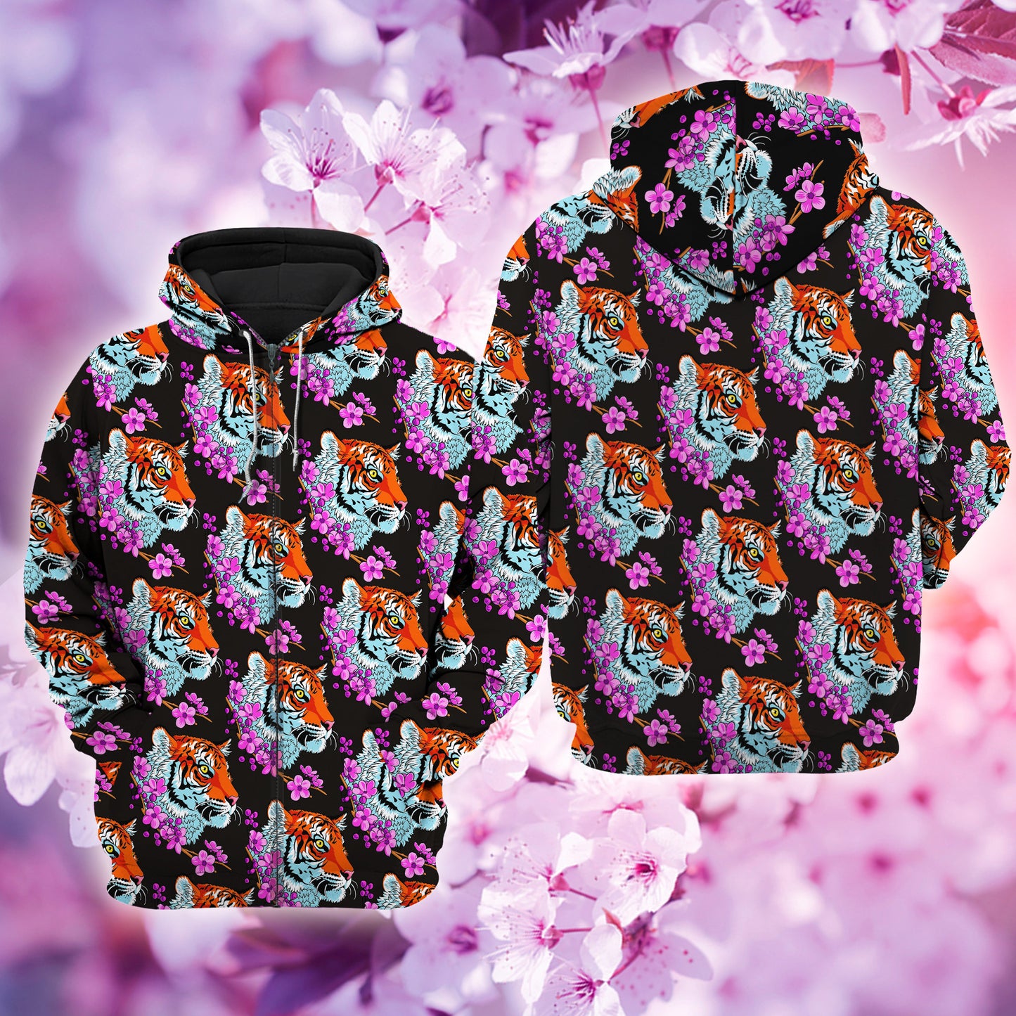 Tiger Sakura All Over Printed Unisex Shirt