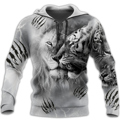 Cool Lion Tiger Face Tattoo All Over Printed Unisex Shirt