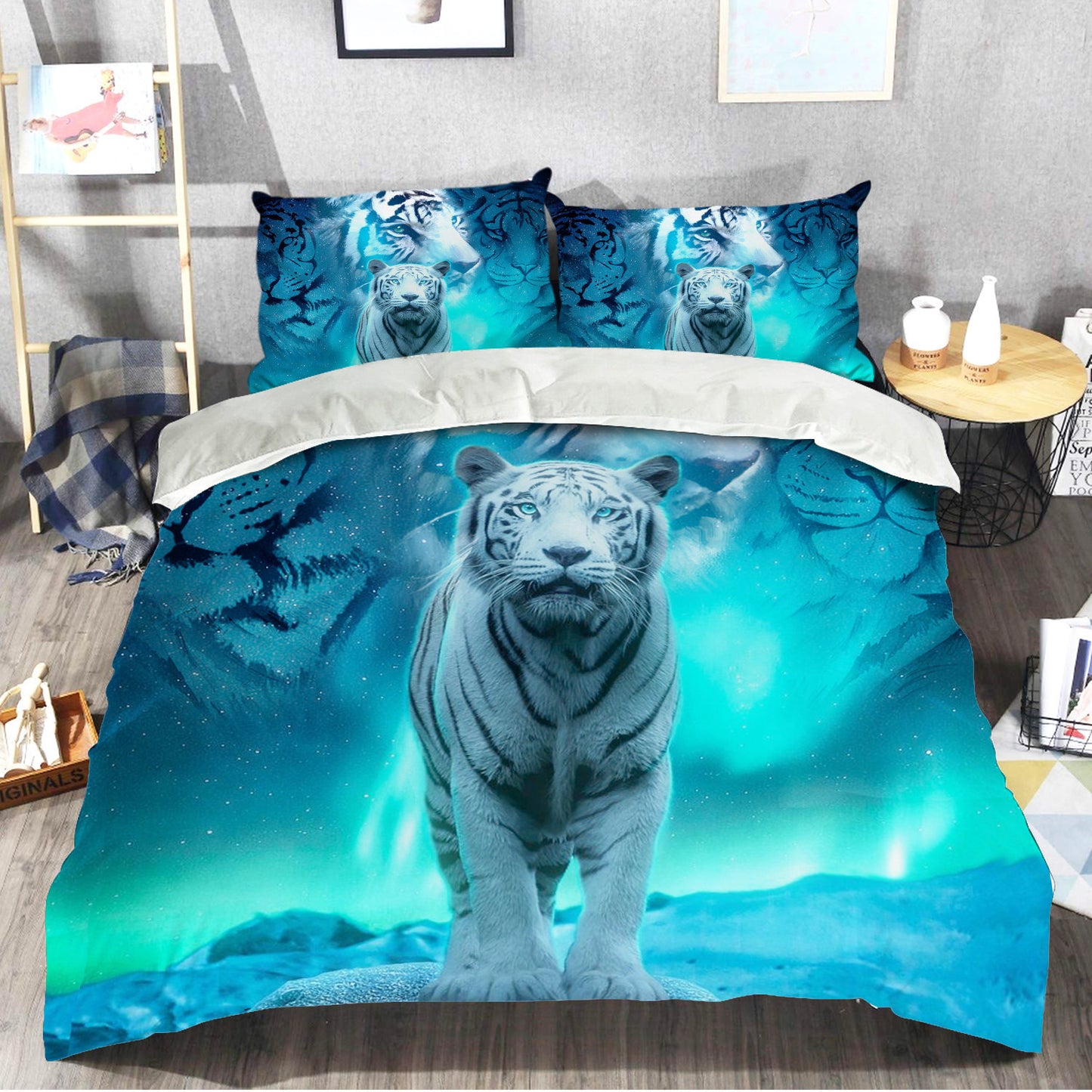 Tiger Art All Over Printed Bedding Set P281202A