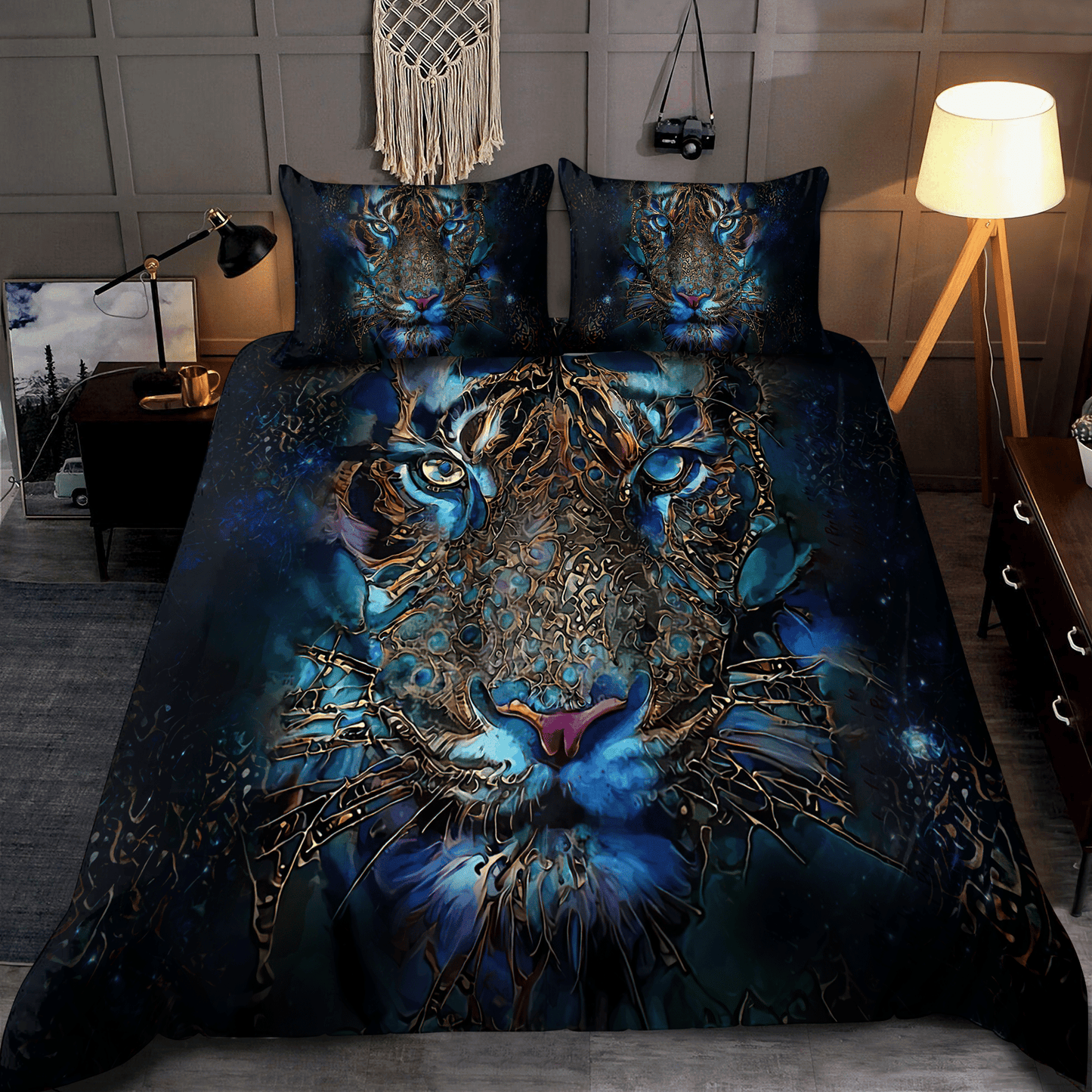 Tiger Face Art Q2 All Over Printed Bedding Set
