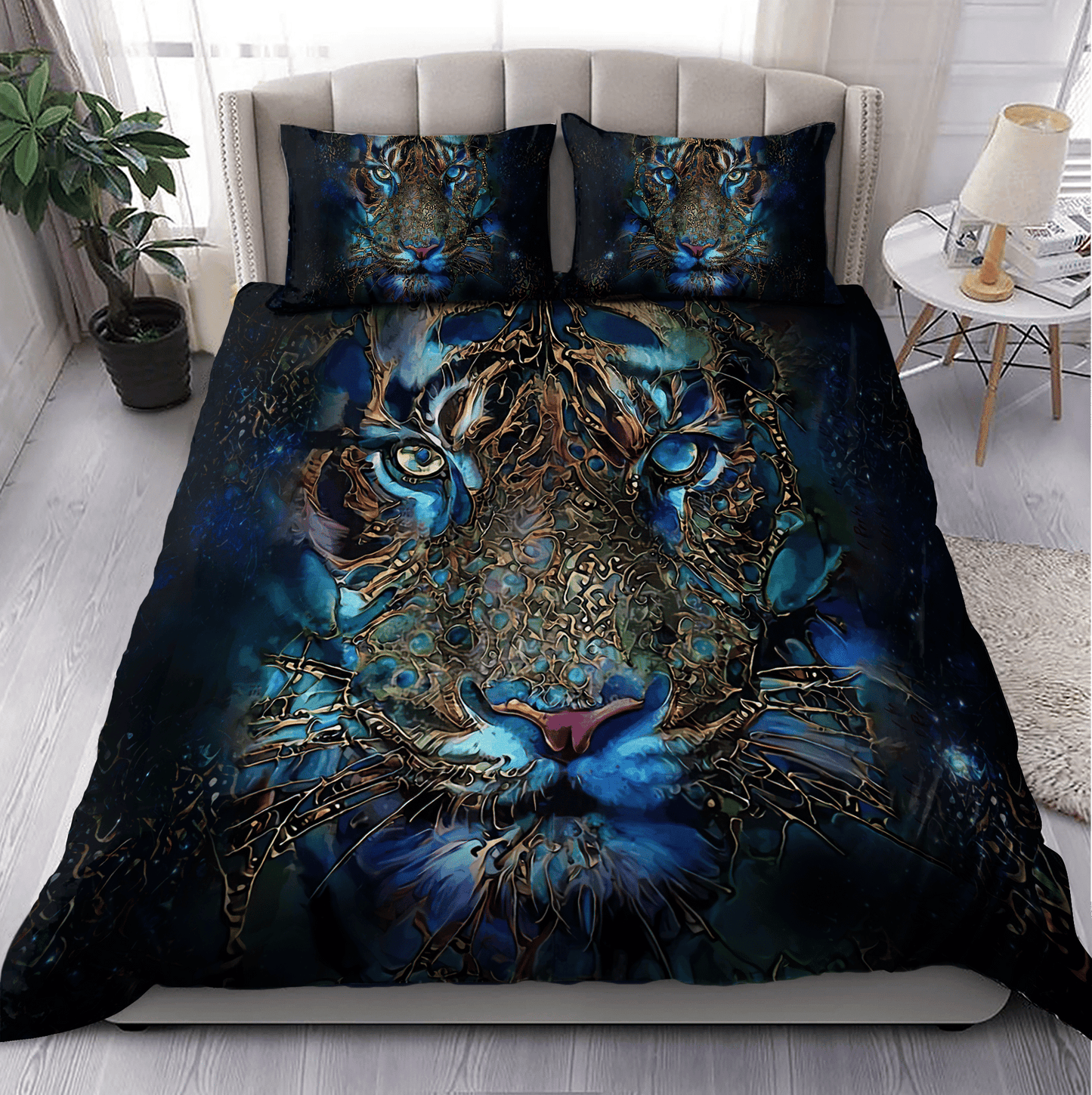 Tiger Face Art Q2 All Over Printed Bedding Set