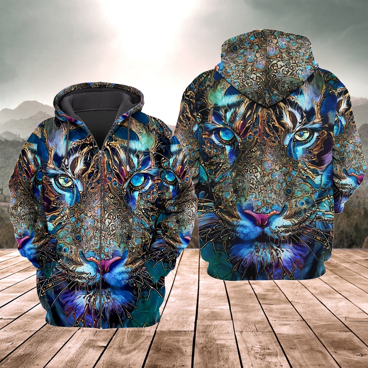 Tiger Face Art Q2 All Over Printed Unisex Shirt