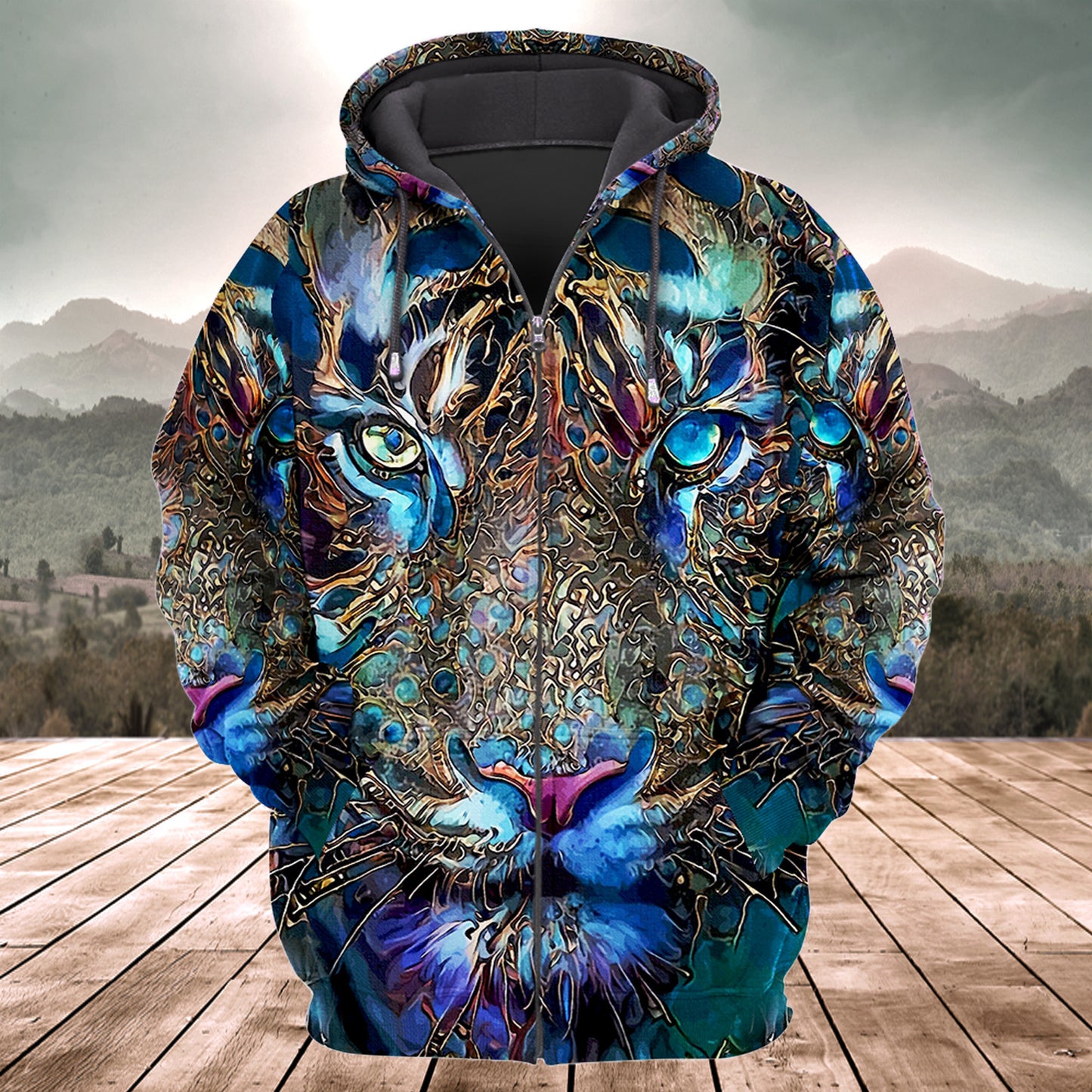 Tiger Face Art Q2 All Over Printed Unisex Shirt