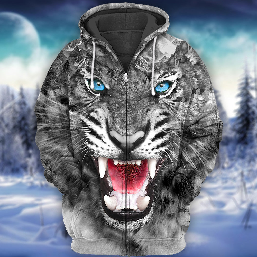 Cool Tiger Face All Over Printed Unisex Shirt