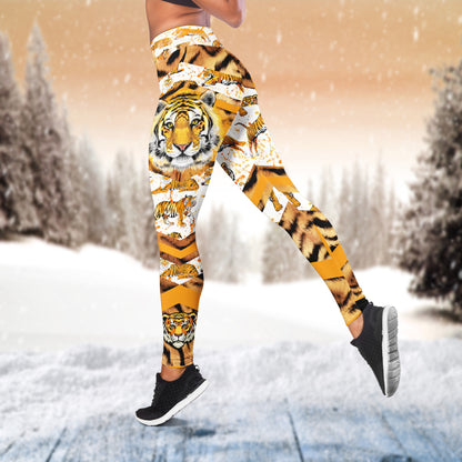 Tiger Orange Art - Personalized Hoodie and Leggings