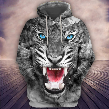 Cool Tiger Face All Over Printed Unisex Shirt