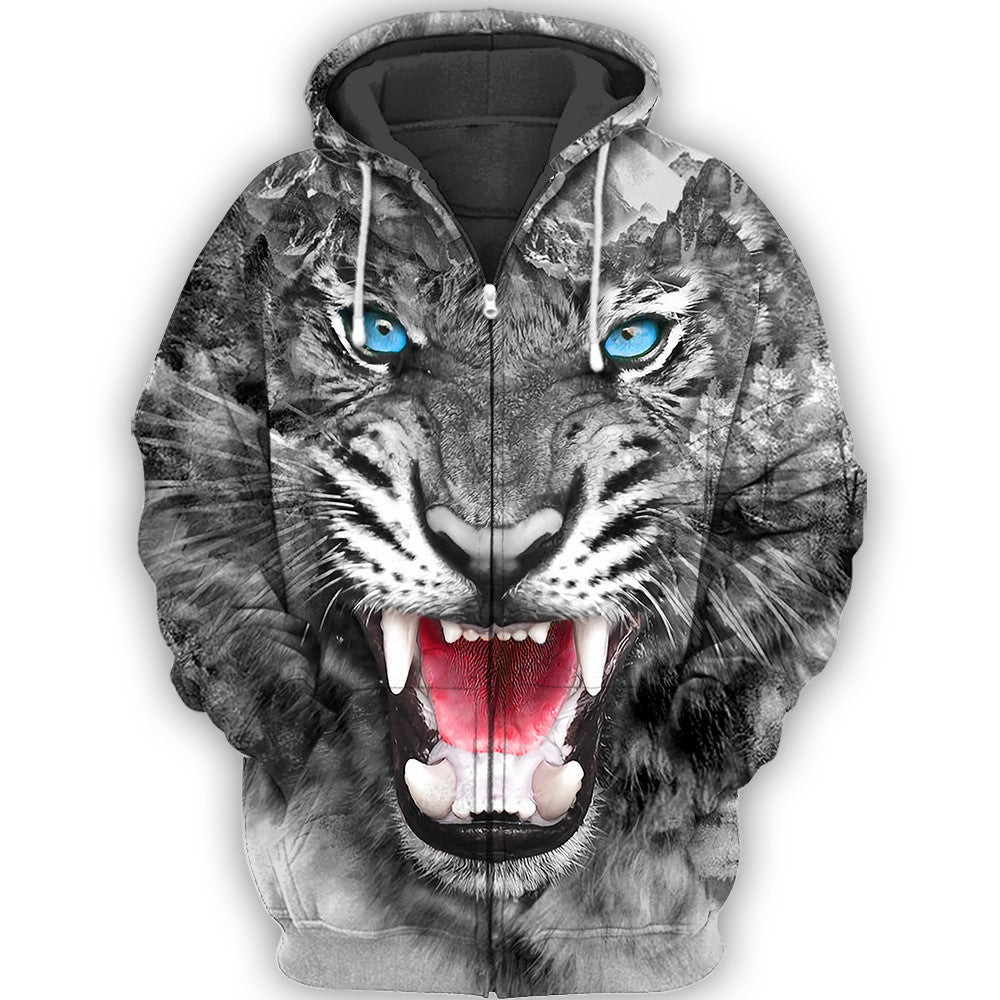 Cool Tiger Face All Over Printed Unisex Shirt