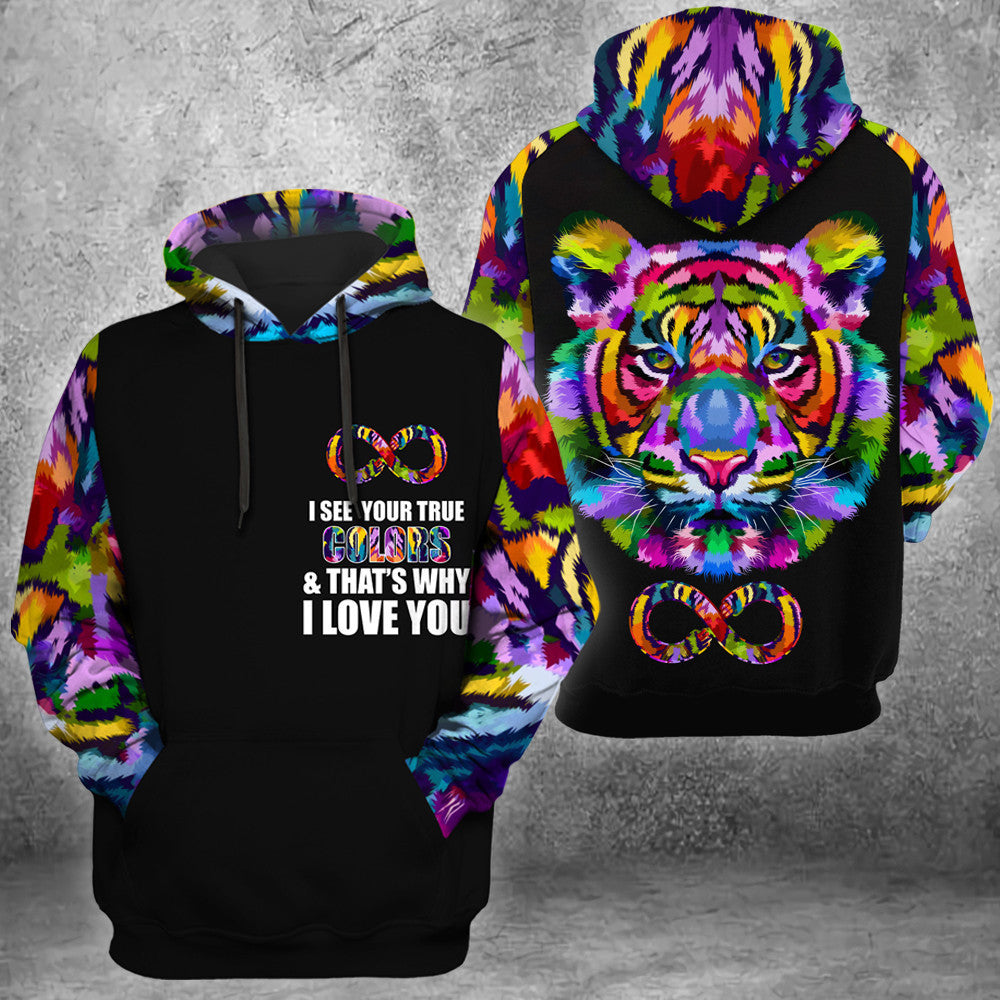 Tiger Autism 3D All Over Printed Unisex Shirt