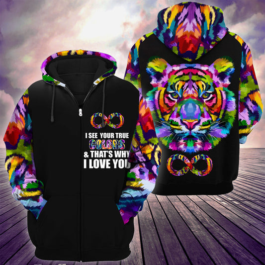 Tiger Autism 3D All Over Printed Unisex Shirt