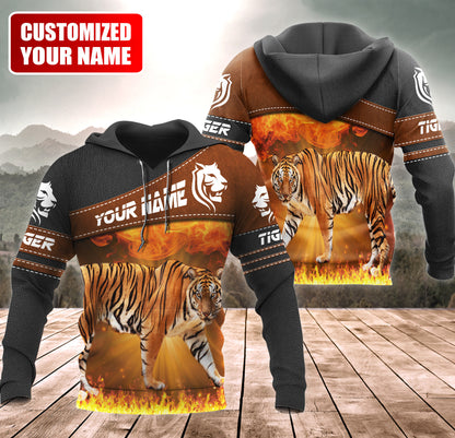 Personalized Name Cool Tiger Q2 All Over Printed Unisex Shirt