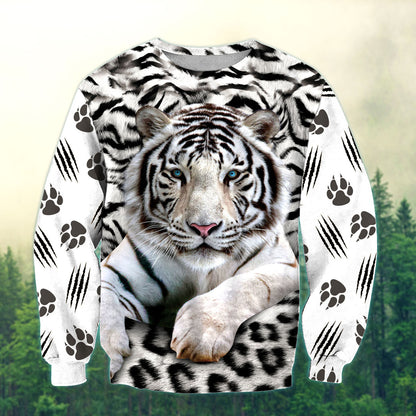 Cool White Tiger Pattern All Over Printed Unisex Shirt Q210106