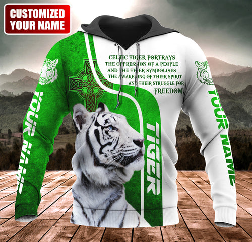 Personalized Name Tiger Celtic All Over Printed Unisex Shirt