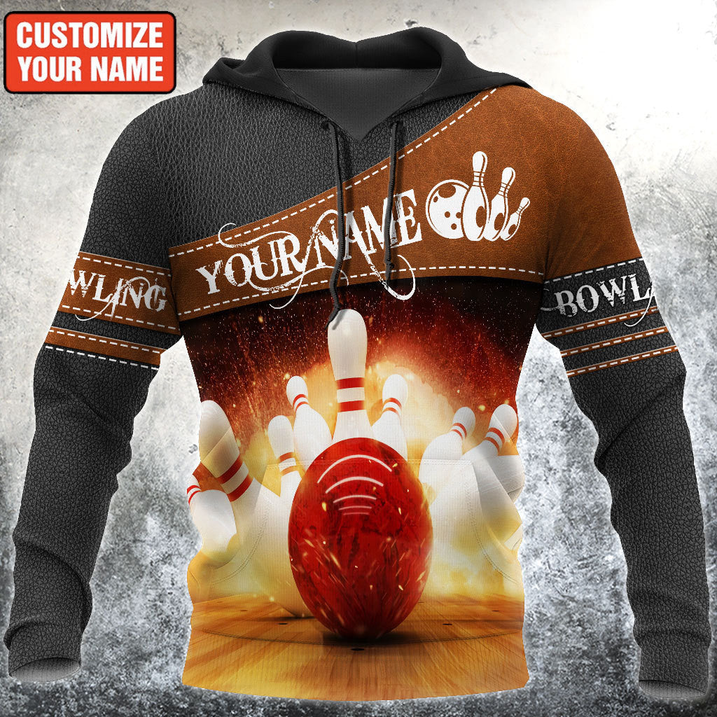 Personalized Name Bowling All Over Printed Unisex Shirt