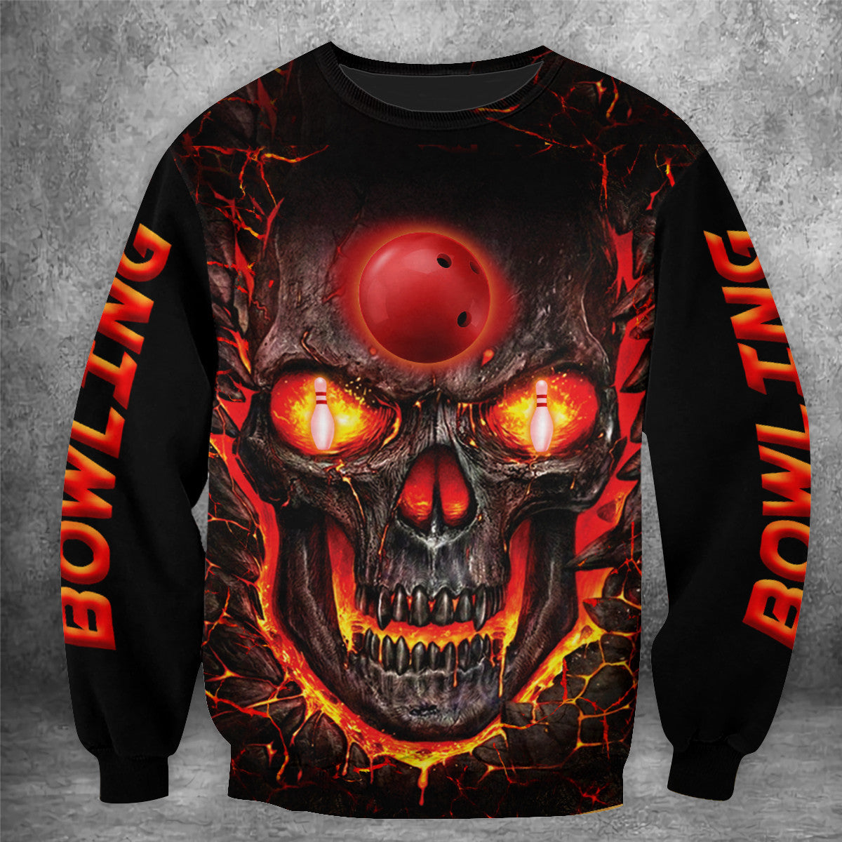 Skull Bowling All Over Printed Unisex Shirt