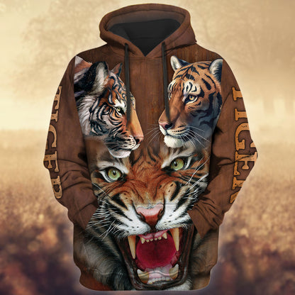 Tiger Art 3D All Over Printed Unisex Shirt