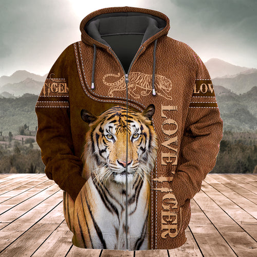 Love Cool Tiger All Over Printed Unisex Shirt Q150203