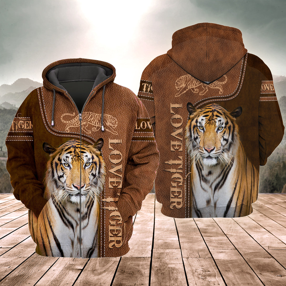 Love Cool Tiger All Over Printed Unisex Shirt Q150203