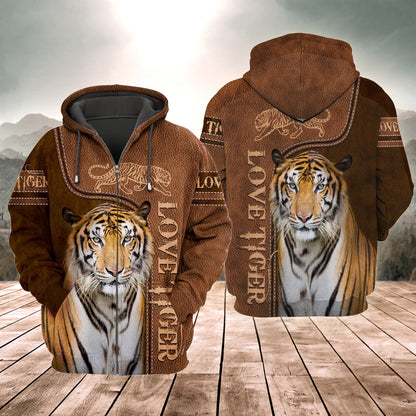 Love Cool Tiger All Over Printed Unisex Shirt Q150203