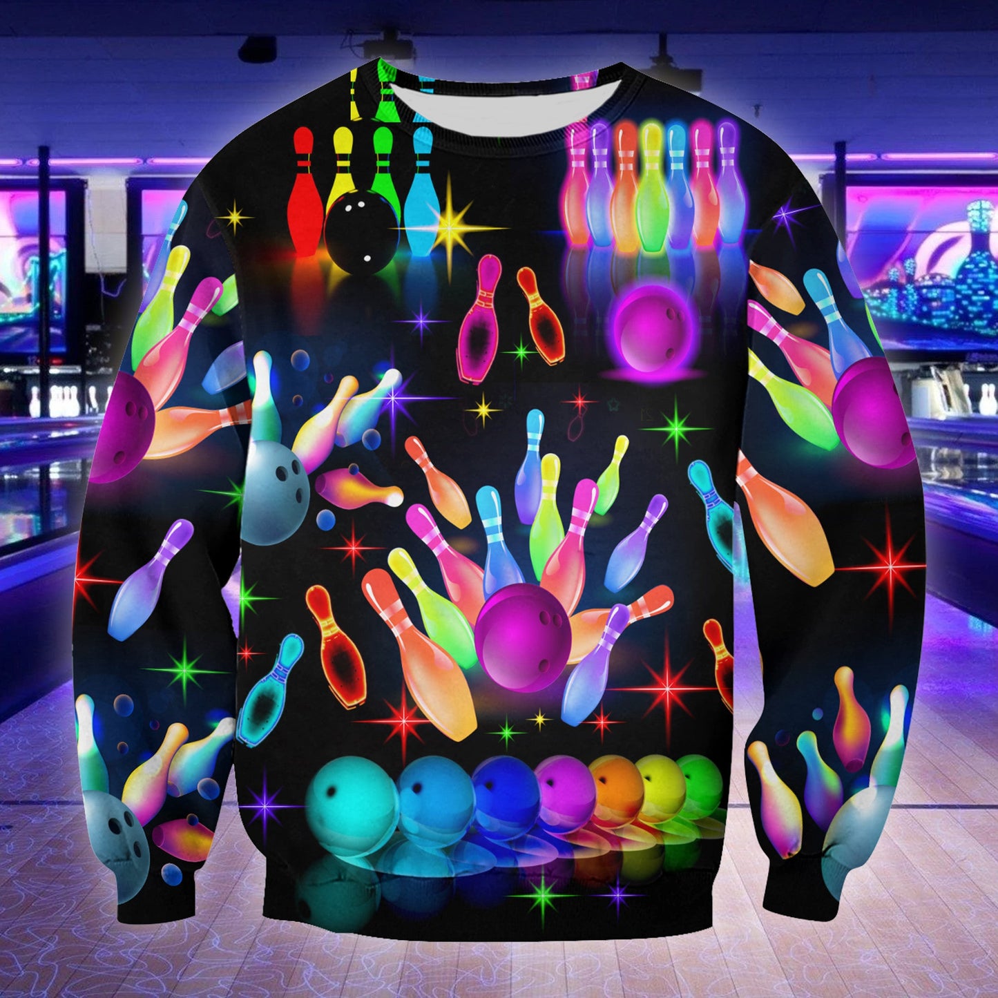 Bowling Rainbow All Over Printed Unisex Shirt