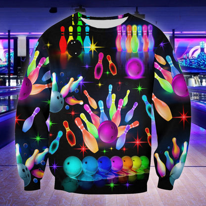 Bowling Rainbow All Over Printed Unisex Shirt