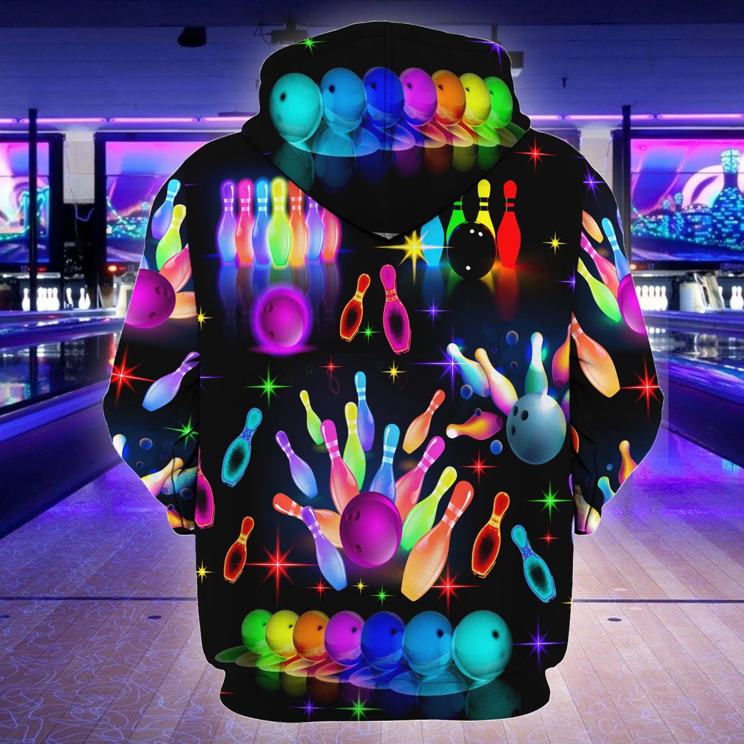 Bowling Rainbow All Over Printed Unisex Shirt