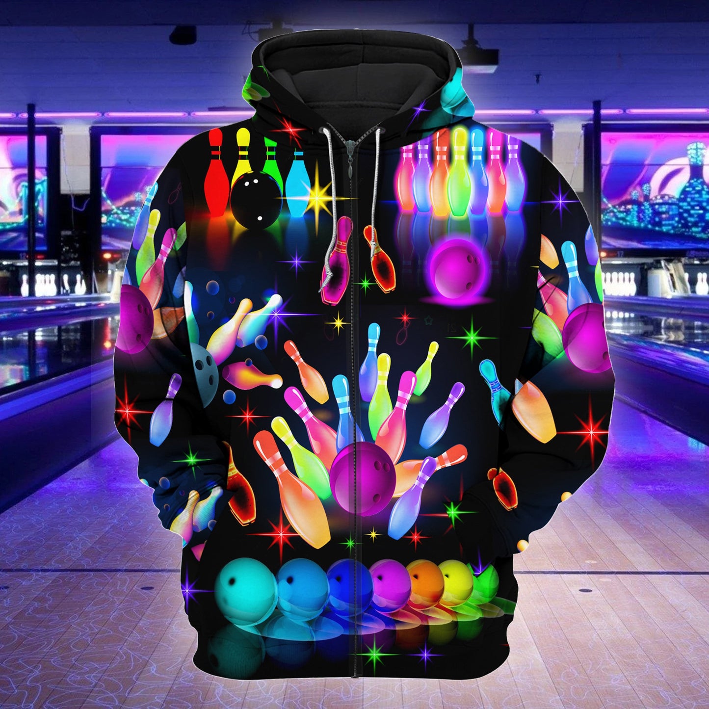 Bowling Rainbow All Over Printed Unisex Shirt