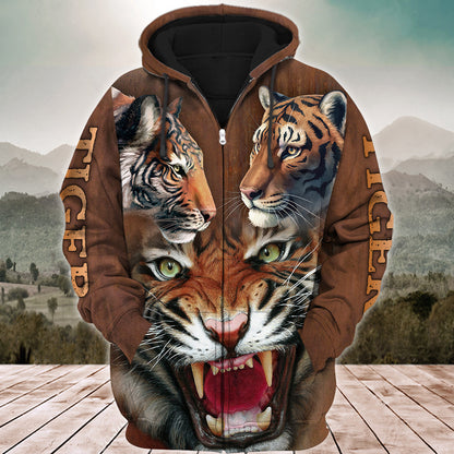 Tiger Art 3D All Over Printed Unisex Shirt