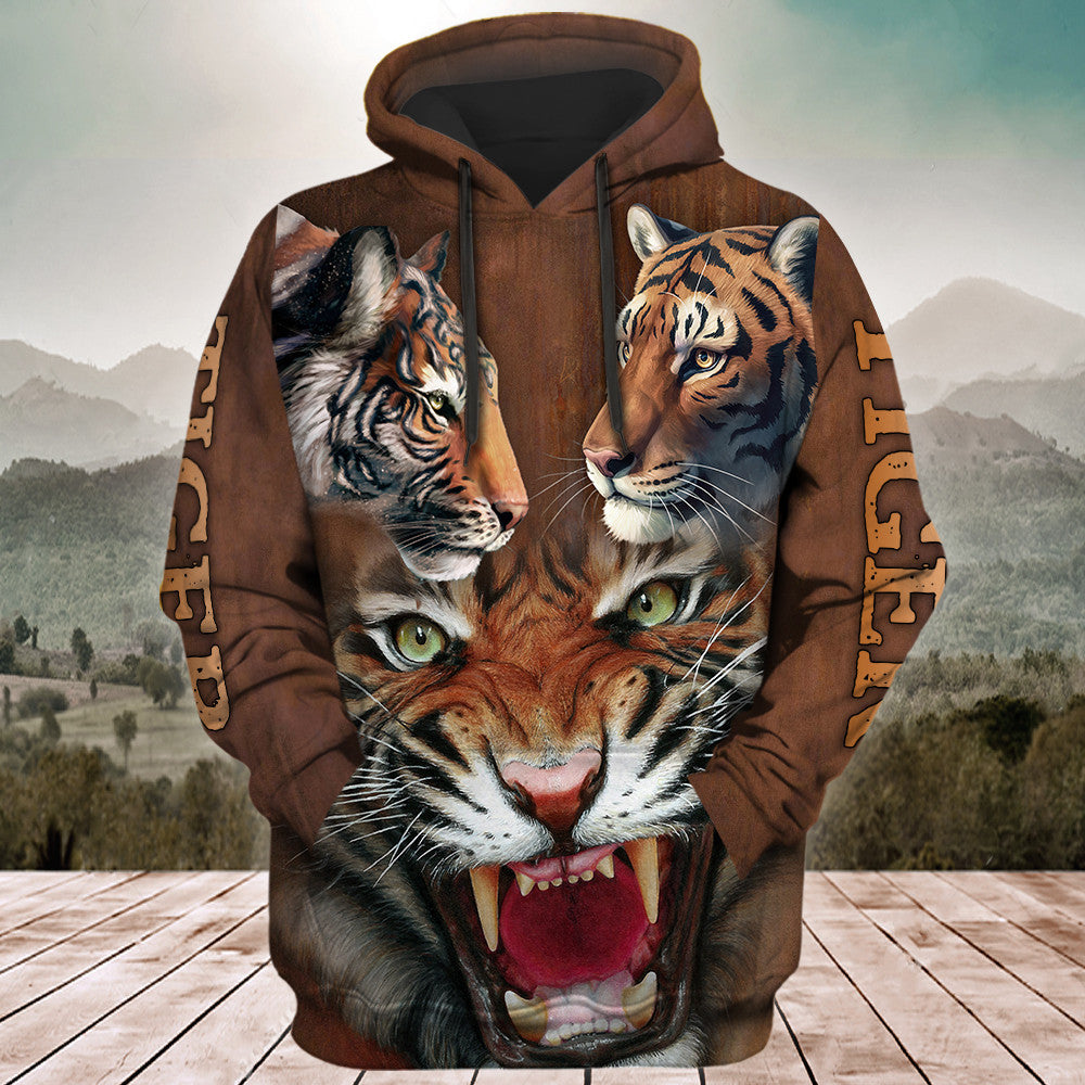 Tiger Art 3D All Over Printed Unisex Shirt