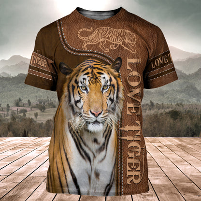 Love Cool Tiger All Over Printed Unisex Shirt Q150203