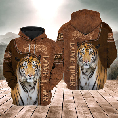 Love Cool Tiger All Over Printed Unisex Shirt Q150203
