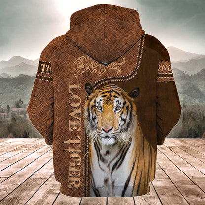Love Cool Tiger All Over Printed Unisex Shirt Q150203