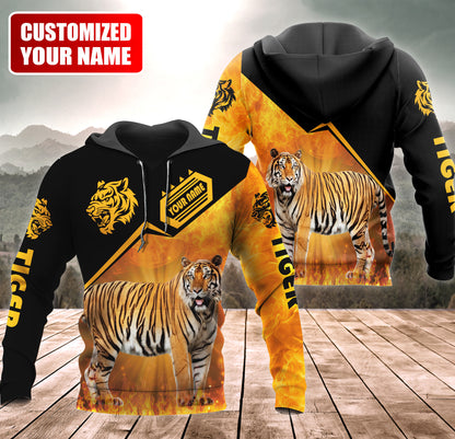 Personalized Name Cool Tiger Q3 All Over Printed Unisex Shirt