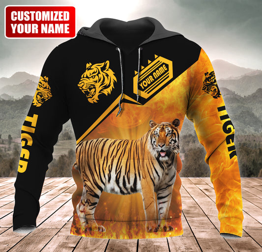 Personalized Name Cool Tiger Q3 All Over Printed Unisex Shirt