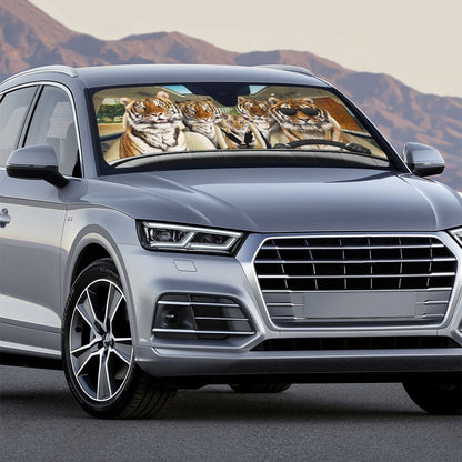 Tiger Family Auto Car Sunshade