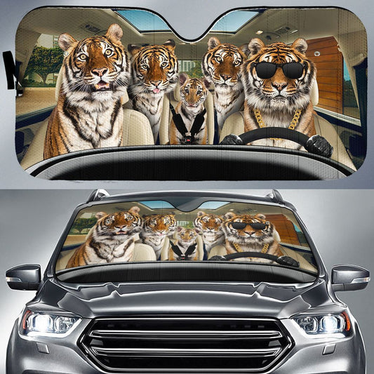 Tiger Family Auto Car Sunshade