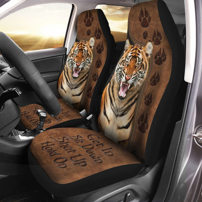 Tiger Hold on Funny Car Seat Covers