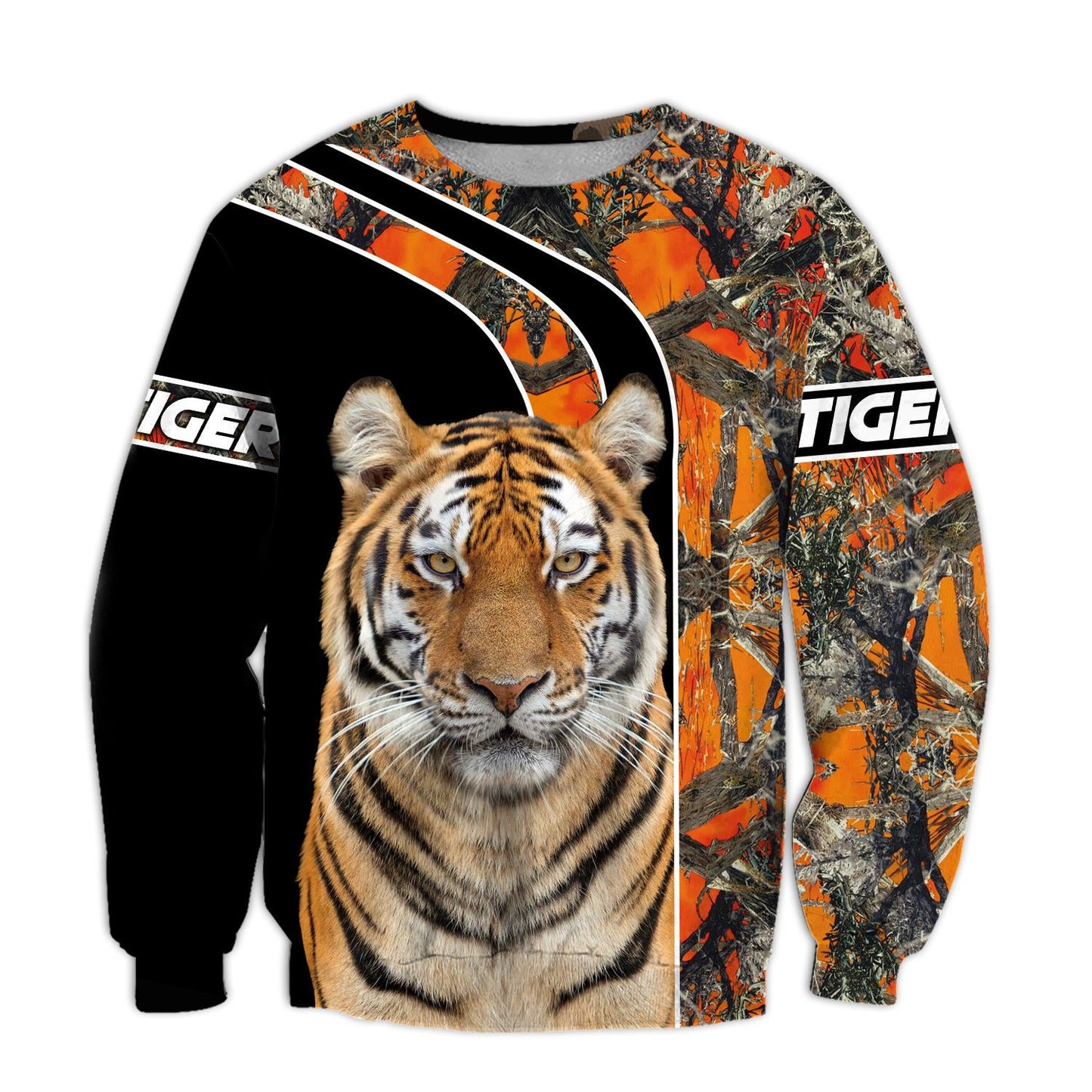 Tiger Camo Pattern All Over Printed Unisex Shirt